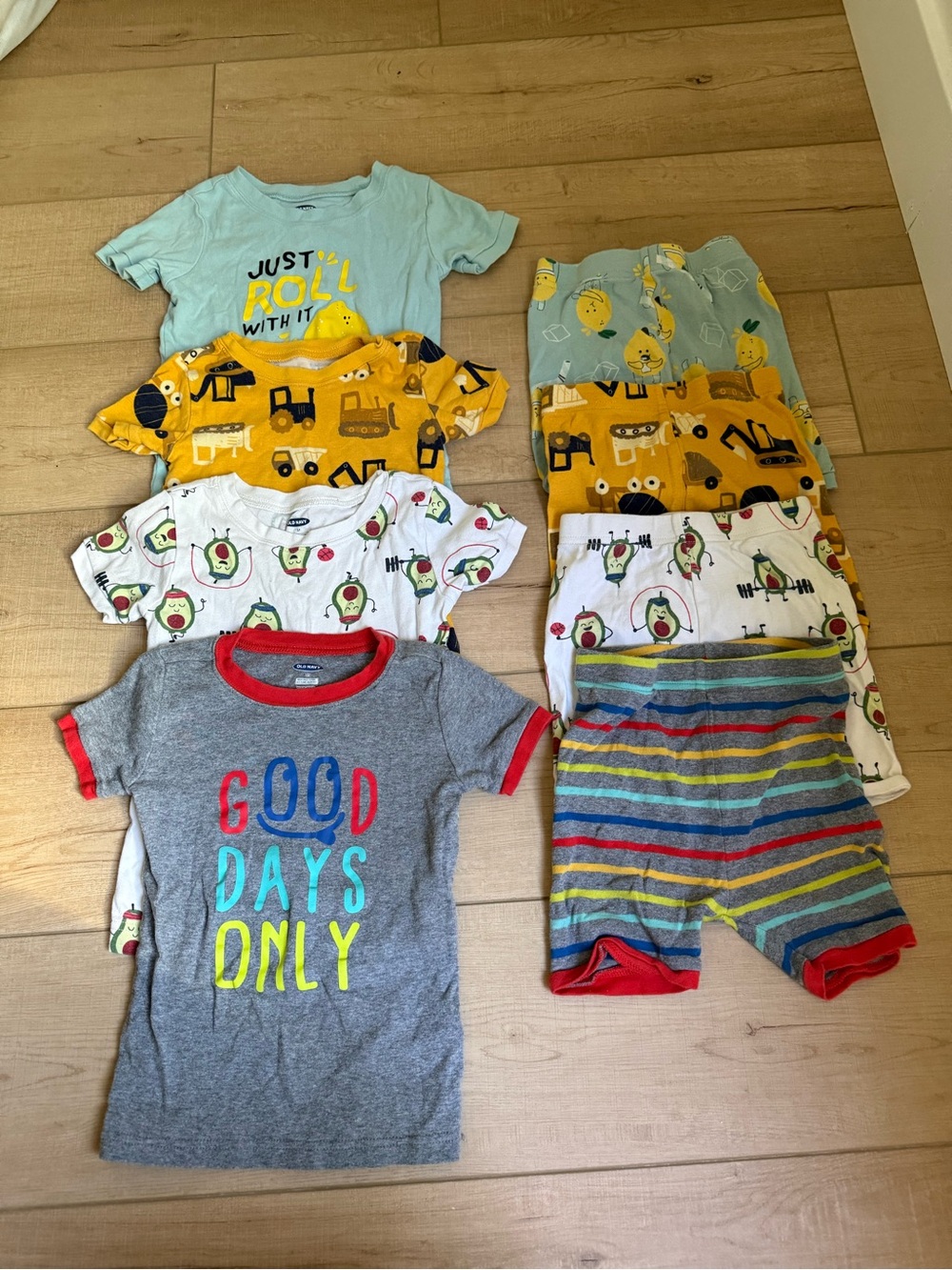Old Navy Kids Pajama Sets - Gray, Yellow, Light Blue, White, Multicolor